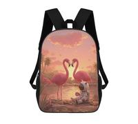 sinyumoney Flamingo Sunset Adventure Rucksack Rucksack Casual Daypacks School Work Travel Bag for Men, Women & Teenage Boys 17inch