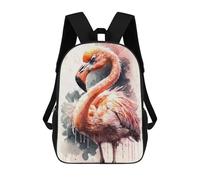 sinyumoney Flamingo Watercolor Sketch School Backpack Lightweight Airport College Students Back Pack- Perfect for Travel, Work And Daily Use 17inch