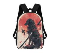 sinyumoney Flatcoated Retriever Japan Rucksacks 3D Printed Children 17inch Backpacks Fashion Casual Daypack Travel Bags Outdoor Casual Daypack for Boy And Girl
