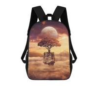 sinyumoney Floating Tree in The Sky School Backpack for Girls Backpack Water Repellent Casual Daypack Lightweight Rucksack Boy Girl School Backpack 17inch