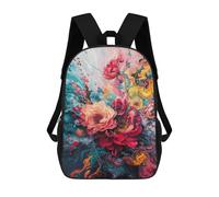 sinyumoney Floral Abstract Painting Artwork School Bags Fashion Stationery Backpack Waterproof Casual Daypacks for Men, Women & Teenage Boys 17inch