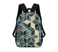 sinyumoney Floral And Gold IV Backpack School Lightweight Casual Daypack School Backpacks for Boys/Girls/Teenagers 17inch