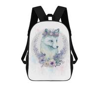 sinyumoney Floral Art Fox Painting Rucksack Water Resistant School Bag Business Backpack for Boys/Girls/Teenagers 17inch