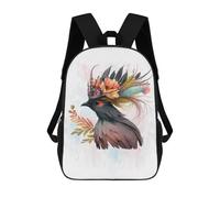 sinyumoney Floral Bird Of Paradise Rucksack Water Resistant School Bag Business Backpack for Boys/Girls/Teenagers 17inch
