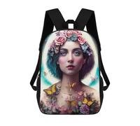 sinyumoney Floral Butterfly Dreamscape -1 Backpack Cartoon Plush Bag, 3D Backpack for Kids School Bag Birthday Gift Idea for Boys And Girls 17inch