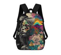 sinyumoney Floral Butterfly Dreamscape Backpack School Lightweight Airport College Students Back Pack for Men, Women & Teenage Boys 17inch
