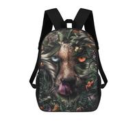 sinyumoney Floral Cheetah Backpack School Bag Large School Backpack for Boys for Teenage Girls Boys Women Men 17inch