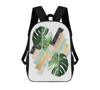 sinyumoney Floral Collage I 3D Printed Kids School Bag Rucksacks Children's School Fashion Casual Back Pack High Capacity Travel Book Bags Backpack for Kids 17inch