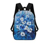 sinyumoney Floral Cornflower Painting Backpacks 3D Printed Kids School Backpack Outdoor Casual Daypack Fashion Casual Children Backpacks Cute Travel Bags 17inch