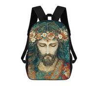 sinyumoney Floral Crowned Serenity Artwork Rucksack School Secondary High School College Backpack Travel for Campus Outdoor Travel Sports 17inch