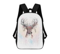 sinyumoney Floral Deer Painting Backpack School Travel College Rucksack Backpacks for Campus Outdoor Travel Sports 17inch