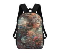 sinyumoney Floral Fantasy Artwork Backpack School Bag Daypacks Business Backpack Water Resistant Bookbag for Girls Boys Teenage 17inch