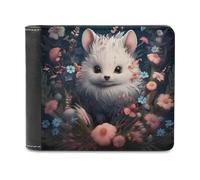 sinyumoney Floral Fantasy Fox 3D Print Wallet Credit Card Holder Leather RFID Soft Convenient Leather Wallet Craftsmanship Gifts 11.7cm*9.5cm