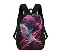 sinyumoney Floral Fantasy Portrait -5 Backpack School Bag Secondary Causal Travel High School Bags for Campus Outdoor Travel Sports 17inch