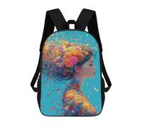 sinyumoney Floral Fantasy Woman School Backpack Secondary Causal Travel High School Bags for Camping Outdoor Adventures And Daily Travel 17inch