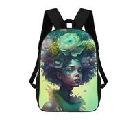 sinyumoney Floral Fusion Portrait Rucksack Fashion Stationery Backpack Waterproof Casual Daypacks for Men/Women 17inch