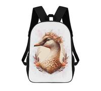 sinyumoney Floral Goose Farm Animal Backpack School Large Water Resistant Laptop Backpack for School/Work/Travel 17inch