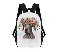 sinyumoney Floral Great Dane Dog Backpack School Large Water Resistant Laptop Backpack for School/Work/Travel 17inch