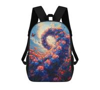 sinyumoney Floral Heart Sky Garden Backpack School Bag High Secondary School Bags Casual Backpack for Teenage Girls Boys Women Men 17inch