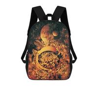 sinyumoney Floral Helmet in Space School Bags Large Lightweight Casual Backpack for Camping Outdoor Adventures And Daily Travel 17inch