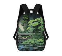 sinyumoney Floral Japanese Painting Backpack School Water Resistant Computer Rucksack for Men/Women 17inch