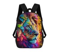 sinyumoney Floral Lion Rucksack Large School Backpack for Boys - Perfect for Travel, Work And Daily Use 17inch