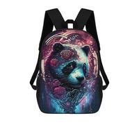 sinyumoney Floral Panda Portrait -1 Kids Backpack, Backpack School Bag, Backpacks Kids School 3D Printed School Bags for Elementary And Middle School Students Teens Birthday Gift 17inch