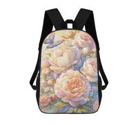 sinyumoney Floral Paradise with Butterfly Backpack School Lightweight Airport College Students Back Pack for School/Work/Travel 17inch