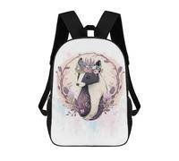 sinyumoney Floral Pet Skunk Cute Art Backpack School Daypacks Business Backpack Water Resistant Bookbag for Girls Boys Teenage 17inch