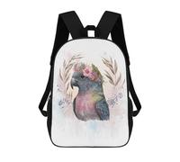 sinyumoney Floral Pious Bird Painting School Bags Work Laptop Backpack Rucksack Bag for Camping Outdoor Adventures And Daily Travel 17inch
