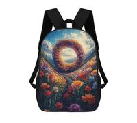sinyumoney Floral Portal to Paradise Backpack School Bag High Secondary School Bags Casual Backpack for Teenage Girls Boys Women Men 17inch