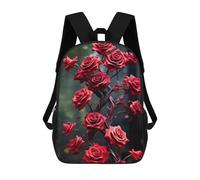 sinyumoney Floral Roses Children's Backpacks 17inch School Backpack 3D Printed Bag Bookbag for Kids Travel Rucksacks Boy Girl Book Bags Kids School Bag