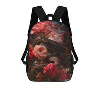 sinyumoney Floral Serpent Backpack School Water Resistant Computer Rucksack for Boys/Girls/Teenagers 17inch