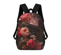 sinyumoney Floral Serpent School Backpack Large Water Resistant Laptop Backpack for Girls Boys Teenage 17inch