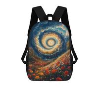 sinyumoney Floral Spiral Sky -2 Backpacks 3D Printed School Bag Casual Kids Fashion School Bag for Boys Middle School Students School 17inch