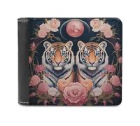sinyumoney Floral Tiger Symphony 3D Print Clutch Purse ID Window Coin Banknote Compartments Slim Elegant Wallets for Boys Girls 11.7cm*9.5cm