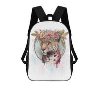 sinyumoney Floral Watercolor Jaguar Backpack School Travel College Rucksack Backpacks for Campus Outdoor Travel Sports 17inch
