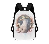 sinyumoney Floral Watercolor Seagull Backpack School Daypacks Business Backpack Water Resistant Bookbag for Girls Boys Teenage 17inch