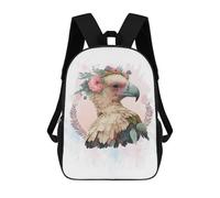 sinyumoney Floral Watercolor Vulture Backpack School Large Water Resistant Laptop Backpack for School/Work/Travel 17inch