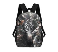 sinyumoney Floral Zebra Backpack School Bag Large Water Resistant Laptop Backpack for School/Work/Travel 17inch