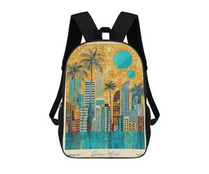 sinyumoney Florida Miami Gustav Klimt School Bags Water Resistant Travel Backpack Computer Bag - Perfect for Travel, Work And Daily Use 17inch
