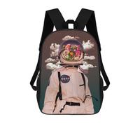 sinyumoney Flower Astronaut in Space Suit Backpack School Bag Large Water Resistant Laptop Backpack for Teenage Girls Boys Women Men 17inch