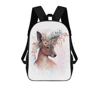 sinyumoney Flower Kangaroo Painting School Bags Large Water Resistant Laptop Backpack for Boys/Girls/Teenagers 17inch