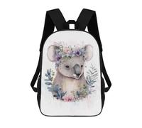 sinyumoney Flower Koala Bear Painting School Bags Water Resistant Travel Backpack Computer Bag - Perfect for Travel, Work And Daily Use 17inch