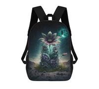 sinyumoney Flower of The Cosmos Backpacks Kids School Backpack School Bag 3D Printed School Bag for Boys Elementary And Middle School Students 17inch