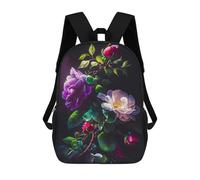 sinyumoney Flower Painting Colorful Backpack School Bag Backpack For Girls Boys Backpacks Large Capacity Kids Backpack Lightweight School Bags For Kids Students 17inch