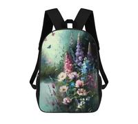 sinyumoney Flowers by The River Backpack School Bag Business Laptop Rucksack Bag Unisex Casual Daypack for School/Work/Travel 17inch