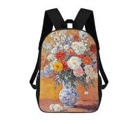 sinyumoney Flowers in Blue And White Vase-1 Rucksacks 3D Printed Children 17inch Backpacks Fashion Casual Daypack Travel Bags Outdoor Casual Daypack for Boy And Girl