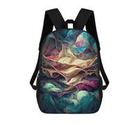 sinyumoney Fluid Abstract I 3D Printed Children's School Backpack for Kids High Capacity Travel Rucksacks Book Bags Kids School Bag Back Pack 17inch