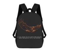 sinyumoney Fly With The Eagles Backpack School Large Water Resistant Laptop Backpack for School/Work/Travel 17inch